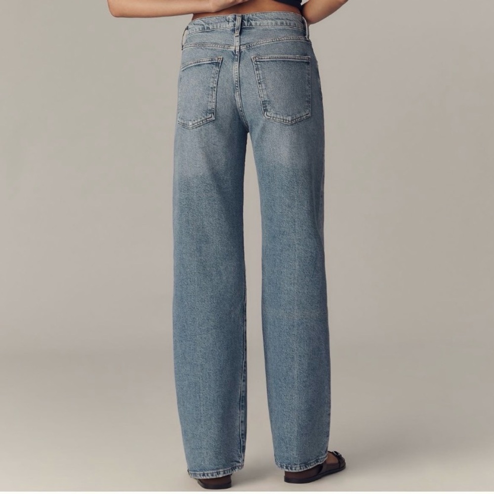 Agolde size 31 Dark Wash Harper Mid-Rise Relaxed Straight Jean - Picture 2 of 9